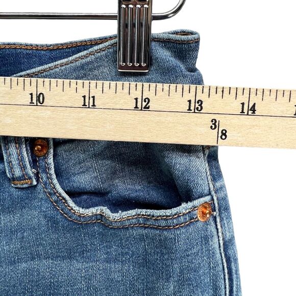 Free People Great Heights Jeans Womens 26 Blue Frayed Skinny Distressed Stretch - Picture 6 of 13